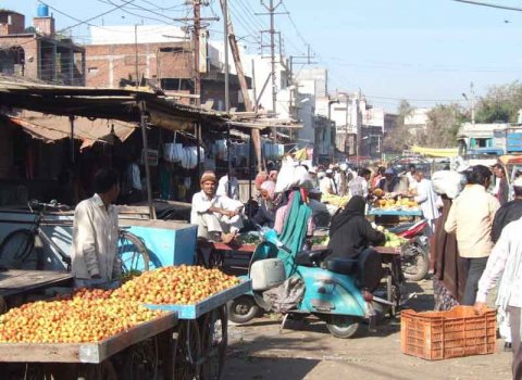 Roadside market in Bhopal