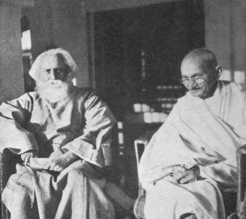 Rabindranath Tagore and Mahatma Gandhi